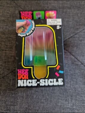 NeeDoh Nice-Sicle Multicolor Super Solid Squish Toy - Rainbow